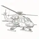 helicopter flying shellback with rifle and night vision goggles tattoo design idea