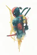 deadpool and wolverine tattoo design idea