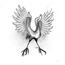 crane tattoo design idea