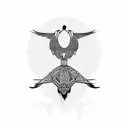 crane tattoo design idea