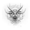 Angry Taurus tattoo design idea