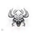 Angry Taurus tattoo design idea