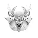 Angry Taurus tattoo design idea