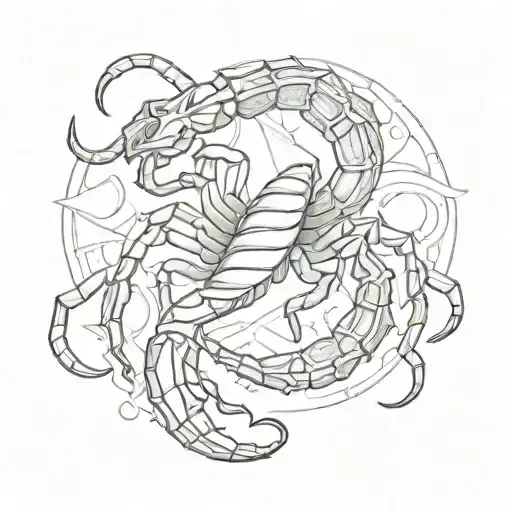 scorpion with the name of: Alicia tattoo design idea