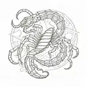 scorpion with the name of: Alicia tattoo design idea