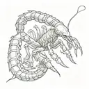 scorpion with the name of: Alicia tattoo design idea