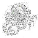 scorpion with the name of: Alicia tattoo design idea