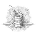 candlestick  tattoo design idea