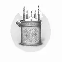 candlestick  tattoo design idea