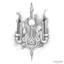 candlestick  tattoo design idea