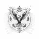 phoenix and mandala  tattoo design idea