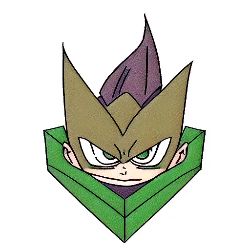 could you make a tattoo where only vegeta's eyes are framed in a rectangle? tattoo design idea