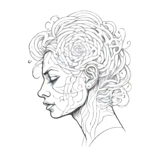 anxiety, stress, struggles tattoo design idea