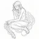 anxiety, stress, struggles tattoo design idea