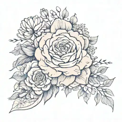 arm filler tattoo with flowers and nature motives. tattoo design idea