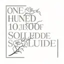 Typo tatoo. 'One Hundred Years of Solitude'.  Out of the box typo, simple yet catchy. Add any visual element from novel tattoo design idea
