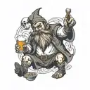 drunken dwarf tattoo design idea