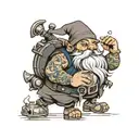 drunken dwarf tattoo design idea