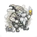 drunken dwarf tattoo design idea
