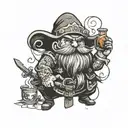 drunken dwarf tattoo design idea