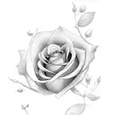 dove with roses behind it and the name stephanie tattoo design idea