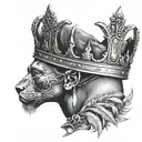 Crown black African tattoo design idea