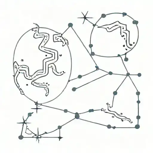 Scorpio Sagittarius constellation tattoo design idea