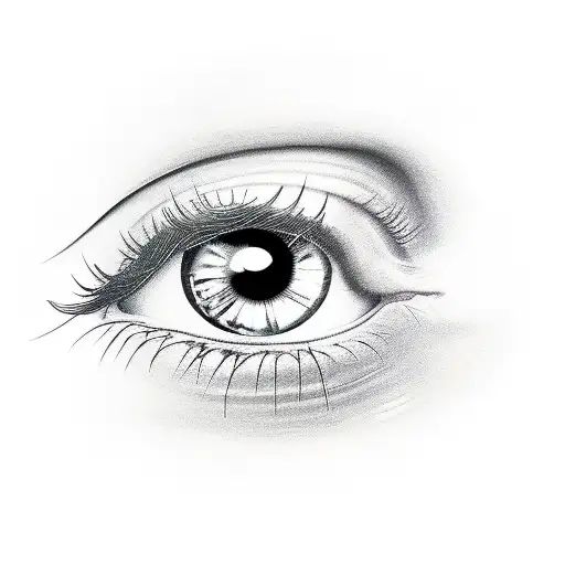 sexy eye that symbolises gratitude tattoo design idea