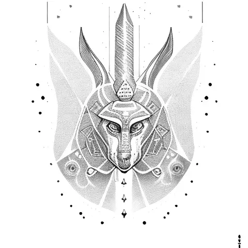 anubis libra tattoo design idea