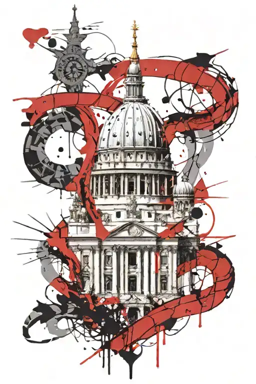 Saint Peter's Basilica tattoo design idea