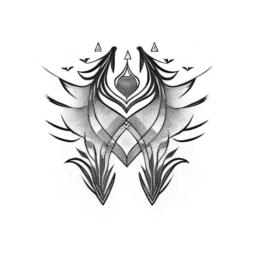 arrows and feathers tattoo design idea