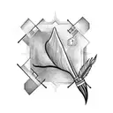 arrows and feathers tattoo design idea