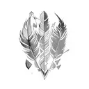 arrows and feathers tattoo design idea