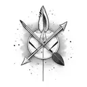 arrows and feathers tattoo design idea