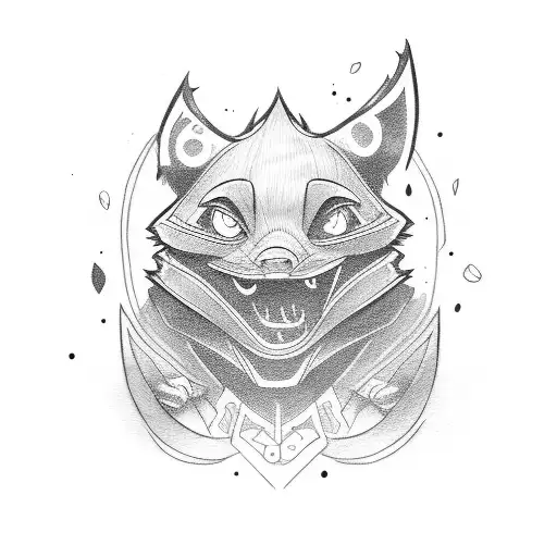 sly cooper tattoo design idea