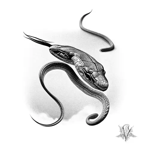 Black Mamba Snake tattoo design idea