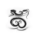 Black Mamba Snake tattoo design idea