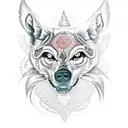 Lobo con mandalas tattoo design idea