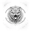 Lobo con mandalas tattoo design idea