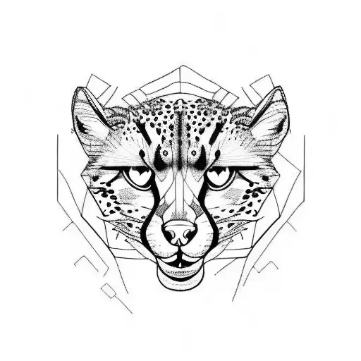 cheetah tattoo design idea