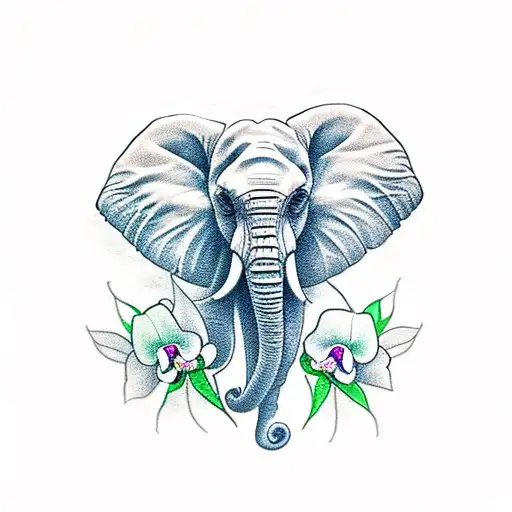 Thai Elephant Tattoo : Thai Sak Yant Chang Erawan (Elephant) Tattoo Design