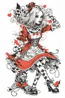 Alice in wonderland sleeve tattoo tattoo design idea