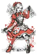 Alice in wonderland sleeve tattoo tattoo design idea