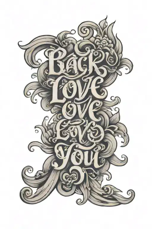 back tattooo lettering self love you tattoo design idea