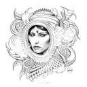 mama queen tattoo design idea