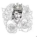 mama queen tattoo design idea