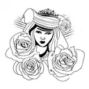 mama queen tattoo design idea