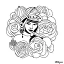 mama queen tattoo design idea