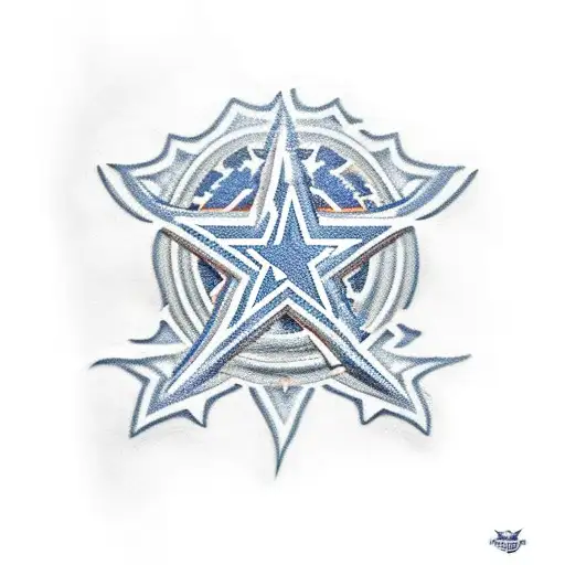 Dallas Cowboys star surrounding a Florida Gator logo  tattoo design idea