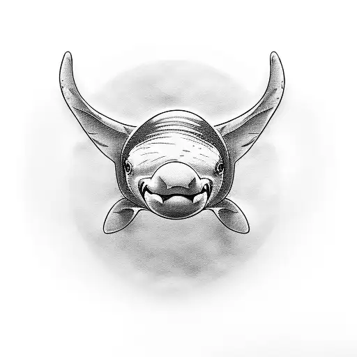 beluga whale tattoo design idea